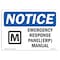 Signmission OSHA , 3.5" Height, Emergency Response Plan (ERP) Manual Sign With Symbol, 5" X 3.5", Landscape OS-NS-D-35-L-11894 - alternate 1
